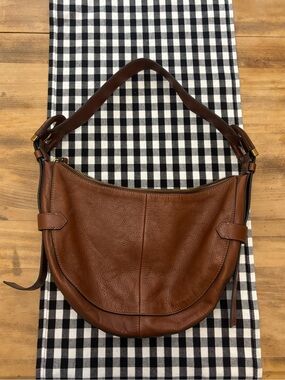 Fossil Leather Crescent Bag